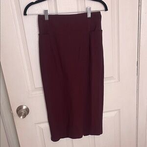 Lululemon Athletica Maroon Pencil Skirt